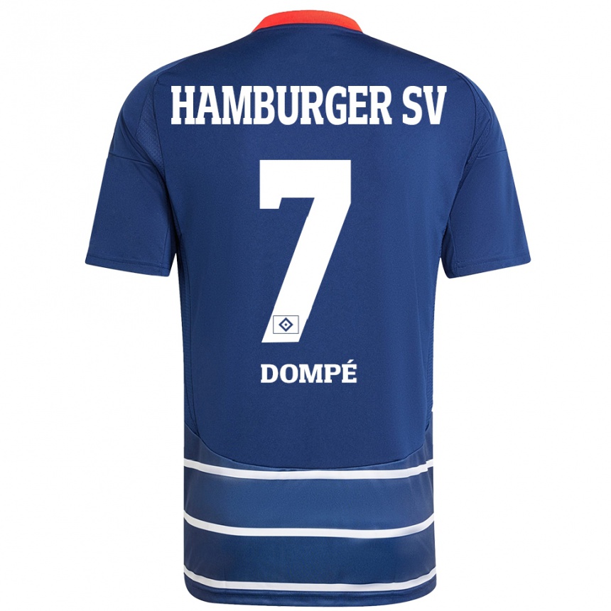 Homme Football Maillot Jean-Luc Dompé #7 Bleu Foncé Tenues Extérieur 2024/25