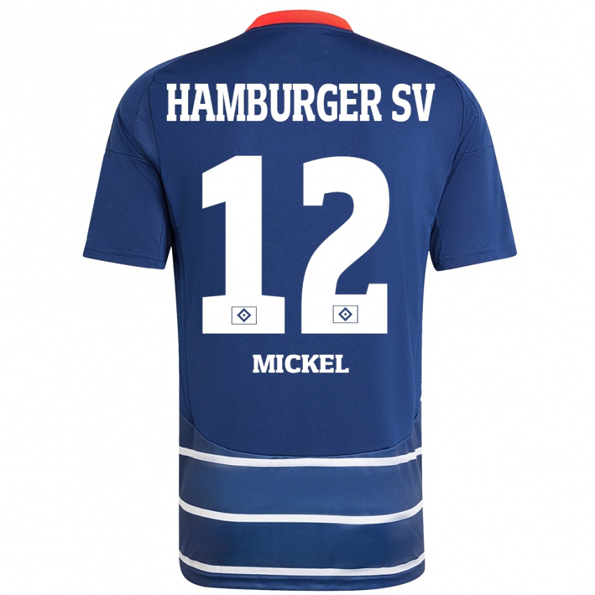 Homme Football Maillot Tom Mickel #12 Bleu Foncé Tenues Extérieur 2024/25