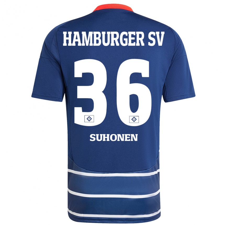 Homme Football Maillot Anssi Suhonen #36 Bleu Foncé Tenues Extérieur 2024/25