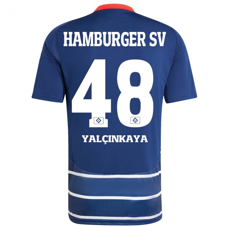 Homme Football Maillot Bilal Yalcinkaya #48 Bleu Foncé Tenues Extérieur 2024/25