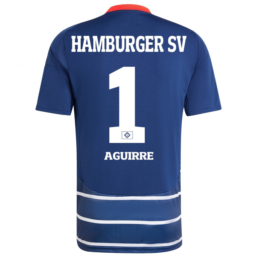 Homme Football Maillot José Aguirre #1 Bleu Foncé Tenues Extérieur 2024/25