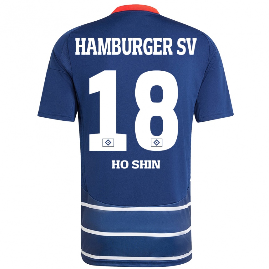 Homme Football Maillot Jae Ho Shin #18 Bleu Foncé Tenues Extérieur 2024/25