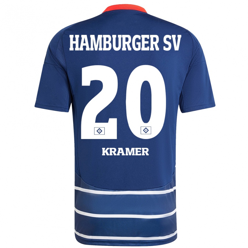 Homme Football Maillot Timon Kramer #20 Bleu Foncé Tenues Extérieur 2024/25