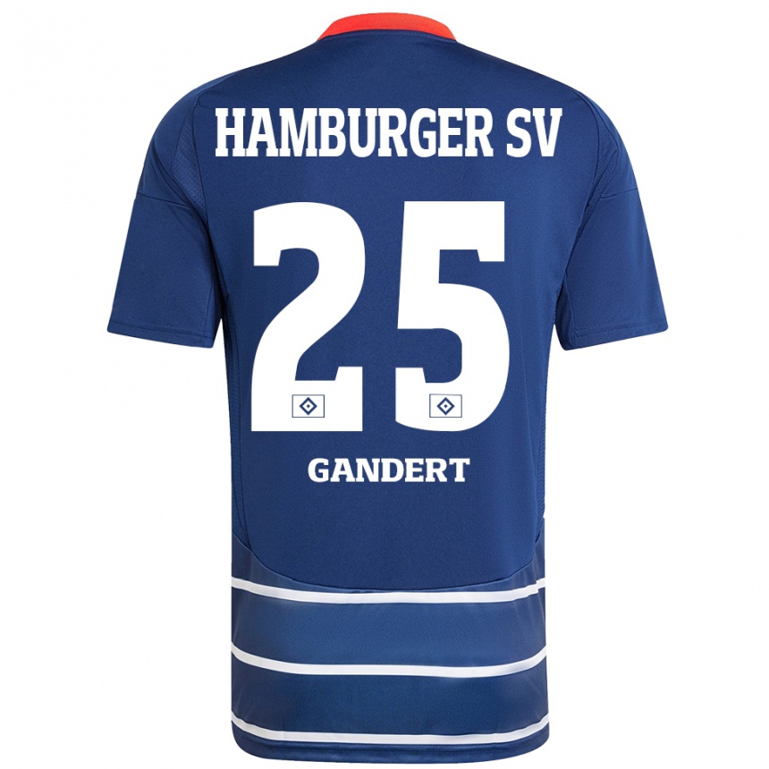 Homme Football Maillot Jeremy Gandert #25 Bleu Foncé Tenues Extérieur 2024/25