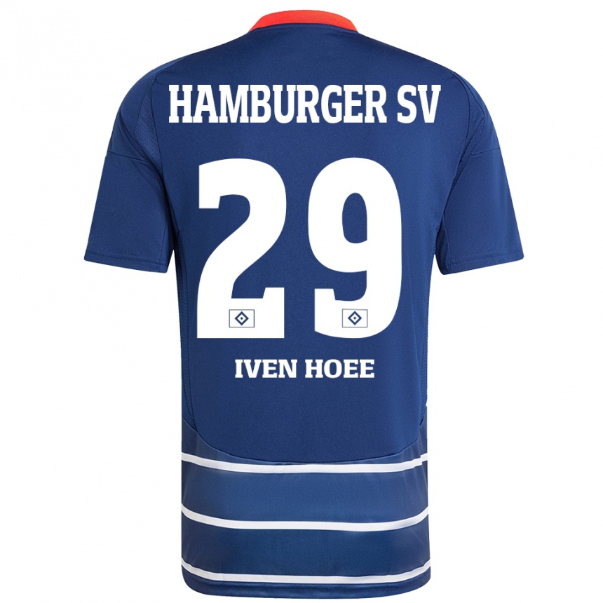 Homme Football Maillot Lennart Iven Hoee #29 Bleu Foncé Tenues Extérieur 2024/25