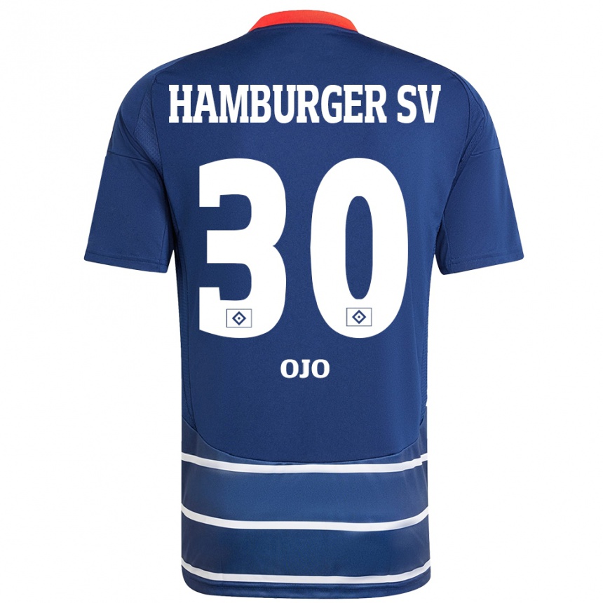 Homme Football Maillot Kelvin Ojo #30 Bleu Foncé Tenues Extérieur 2024/25