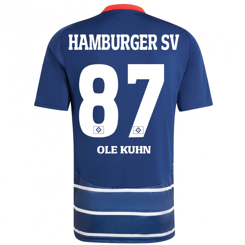 Homme Football Maillot Niklas Ole Kühn #87 Bleu Foncé Tenues Extérieur 2024/25