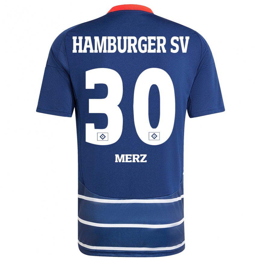 Homme Football Maillot Selma Merz #30 Bleu Foncé Tenues Extérieur 2024/25