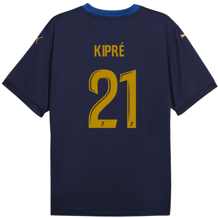 Homme Football Maillot Cédric Kipré #21 Bleu Marine Doré Tenues Extérieur 2024/25