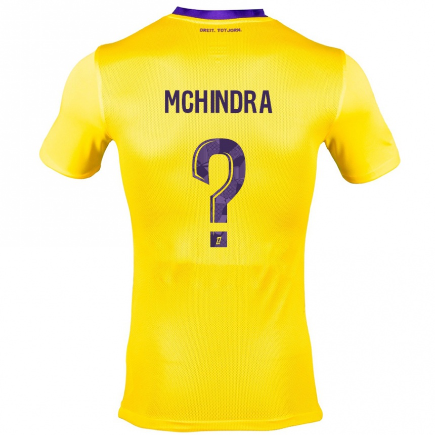 Homme Football Maillot Naime Said Mchindra #0 Jaune Violet Tenues Extérieur 2024/25