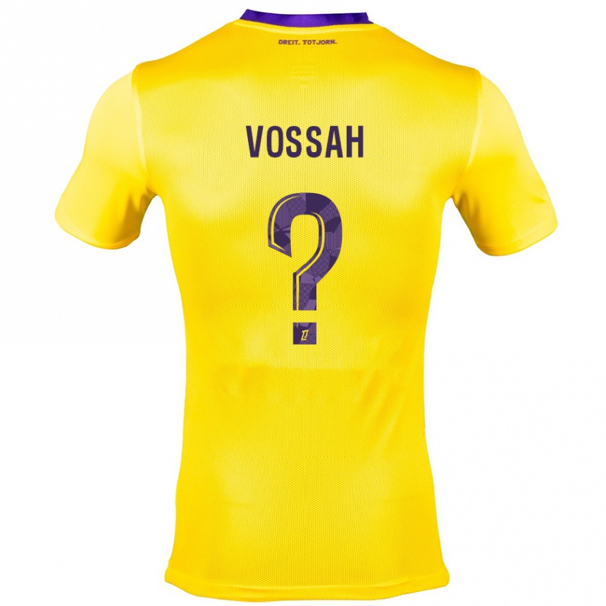 Homme Football Maillot Alexis Vossah #0 Jaune Violet Tenues Extérieur 2024/25