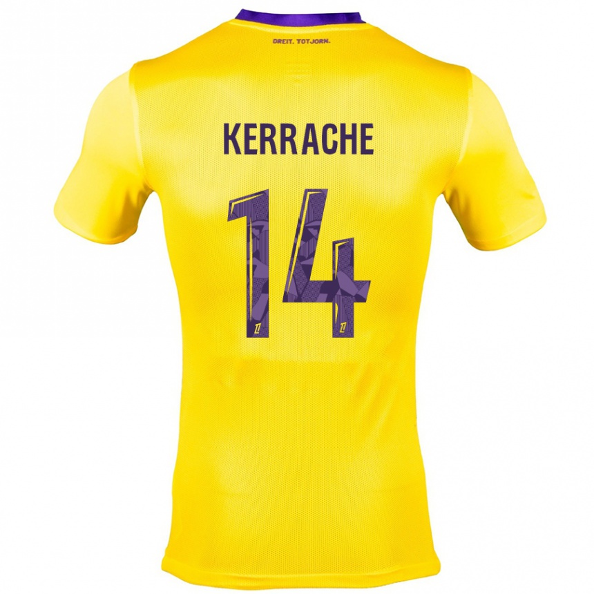 Homme Football Maillot Marina Kerrache #14 Jaune Violet Tenues Extérieur 2024/25