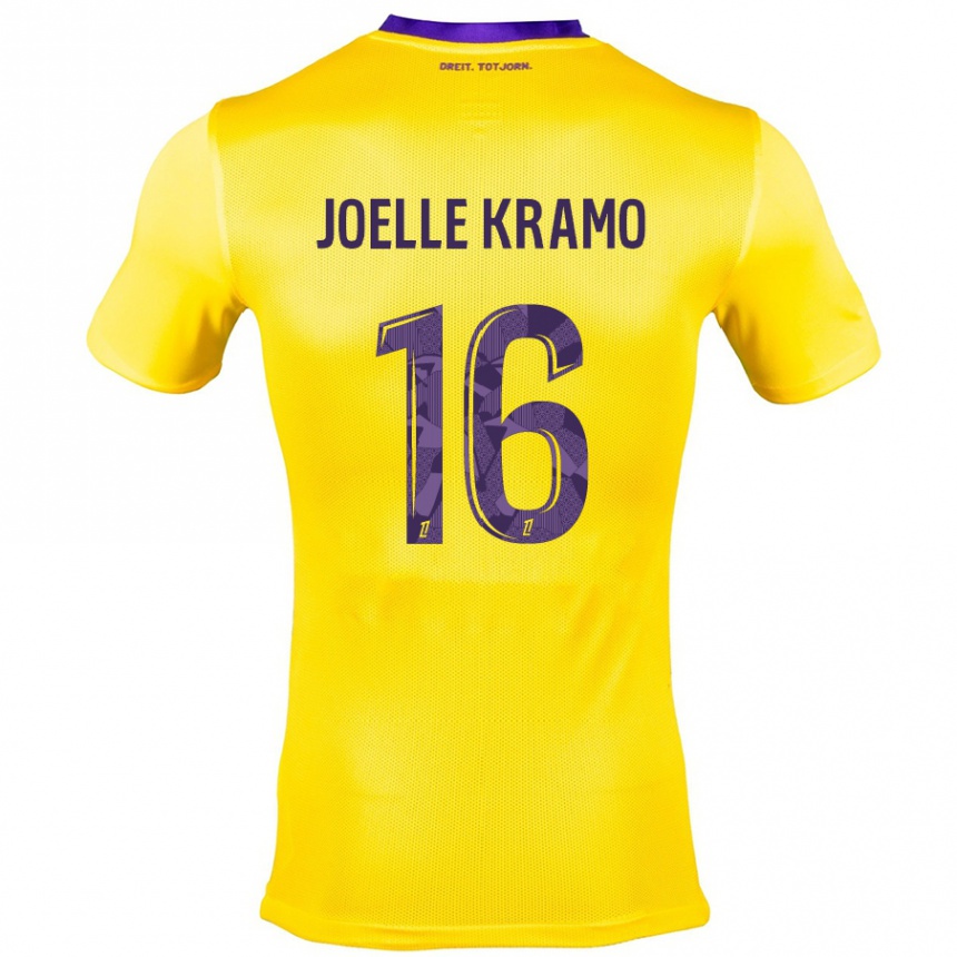 Homme Football Maillot Marie Joelle Kramo #16 Jaune Violet Tenues Extérieur 2024/25