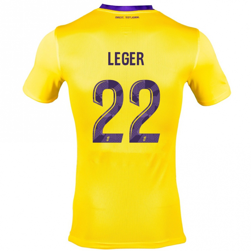 Homme Football Maillot Christelle Léger #22 Jaune Violet Tenues Extérieur 2024/25