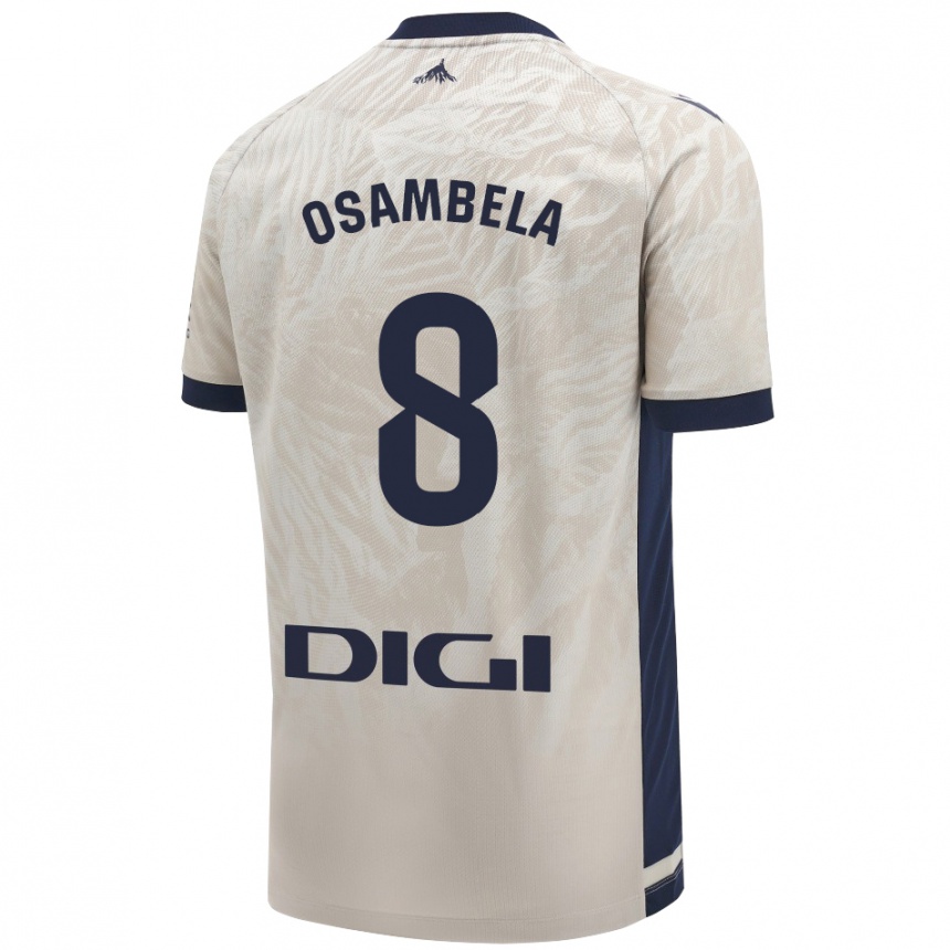 Homme Football Maillot Asier Osambela #8 Gris Clair Tenues Extérieur 2024/25