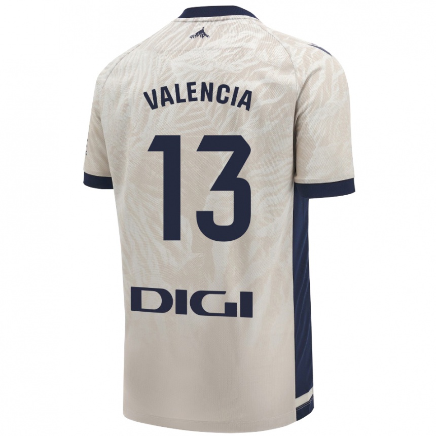 Homme Football Maillot Pablo Valencia #13 Gris Clair Tenues Extérieur 2024/25