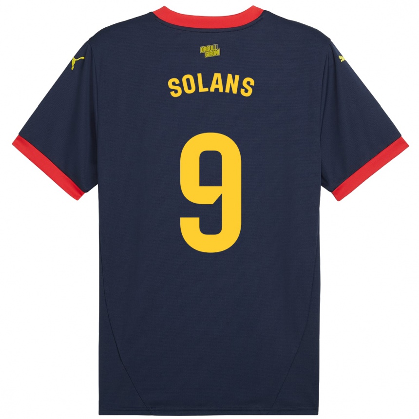 Homme Football Maillot Sergi Solans #9 Bleu Marine Rouge Tenues Extérieur 2024/25