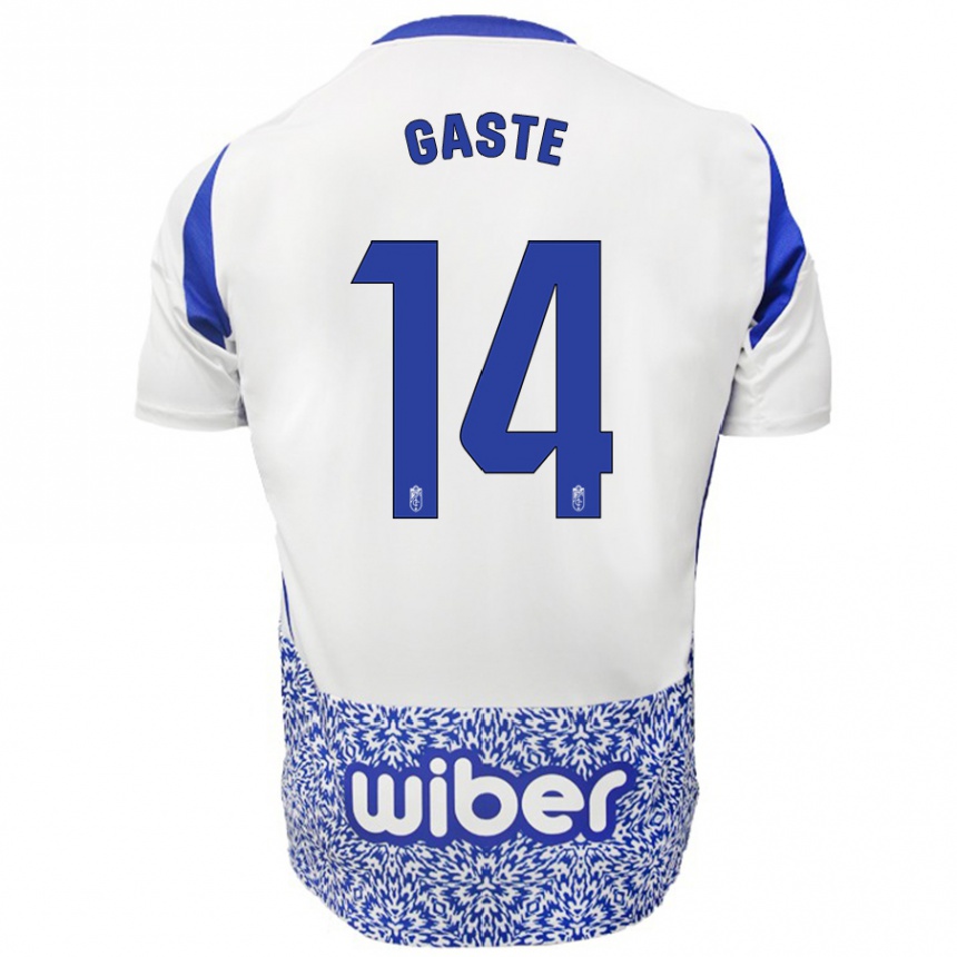 Homme Football Maillot Gaste #14 Blanc Bleu Tenues Extérieur 2024/25