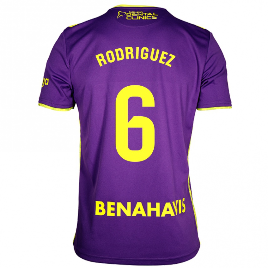 Homme Football Maillot Rafa Rodríguez #6 Violet Jaune Tenues Extérieur 2024/25