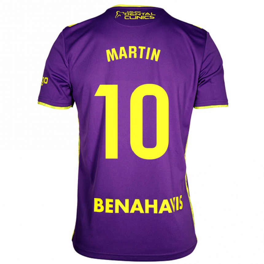 Homme Football Maillot Jesús Martín #10 Violet Jaune Tenues Extérieur 2024/25