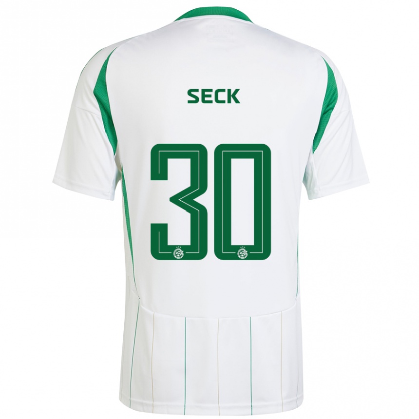 Homme Football Maillot Abdoulaye Seck #30 Blanc Vert Tenues Extérieur 2024/25