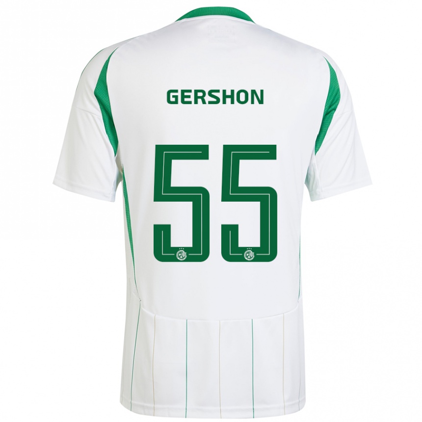 Homme Football Maillot Rami Gershon #55 Blanc Vert Tenues Extérieur 2024/25