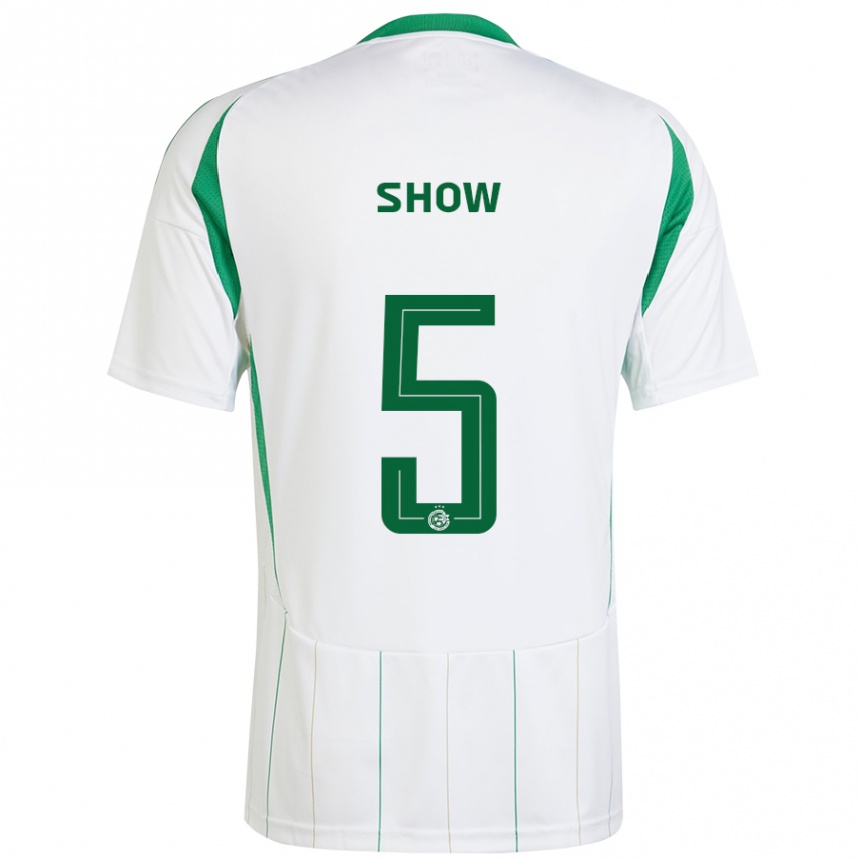 Homme Football Maillot Show #5 Blanc Vert Tenues Extérieur 2024/25