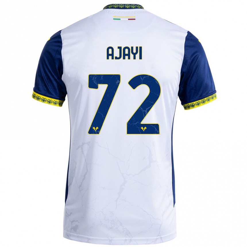 Homme Football Maillot Junior Ajayi #72 Blanc Bleu Tenues Extérieur 2024/25