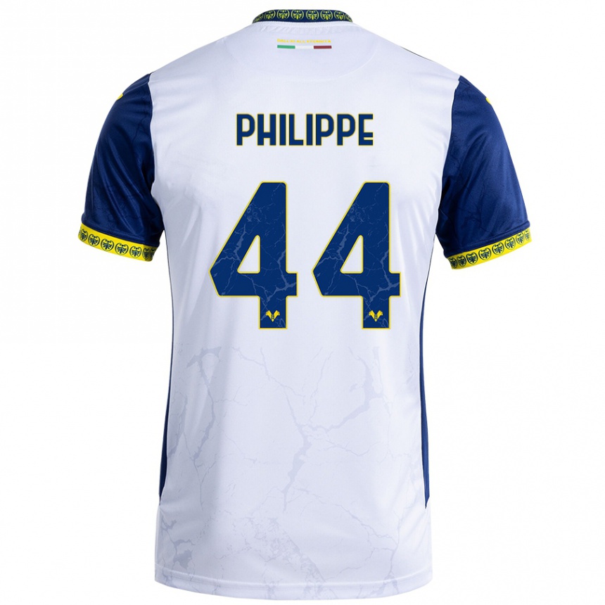 Homme Football Maillot Mathis Philippe #44 Blanc Bleu Tenues Extérieur 2024/25