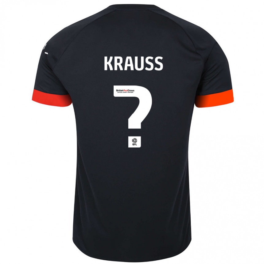 Homme Football Maillot Tom Krauß #0 Noir Orange Tenues Extérieur 2024/25