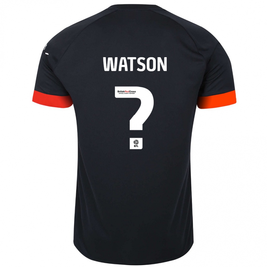 Homme Football Maillot Louie Watson #0 Noir Orange Tenues Extérieur 2024/25