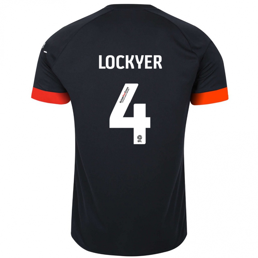 Homme Football Maillot Tom Lockyer #4 Noir Orange Tenues Extérieur 2024/25