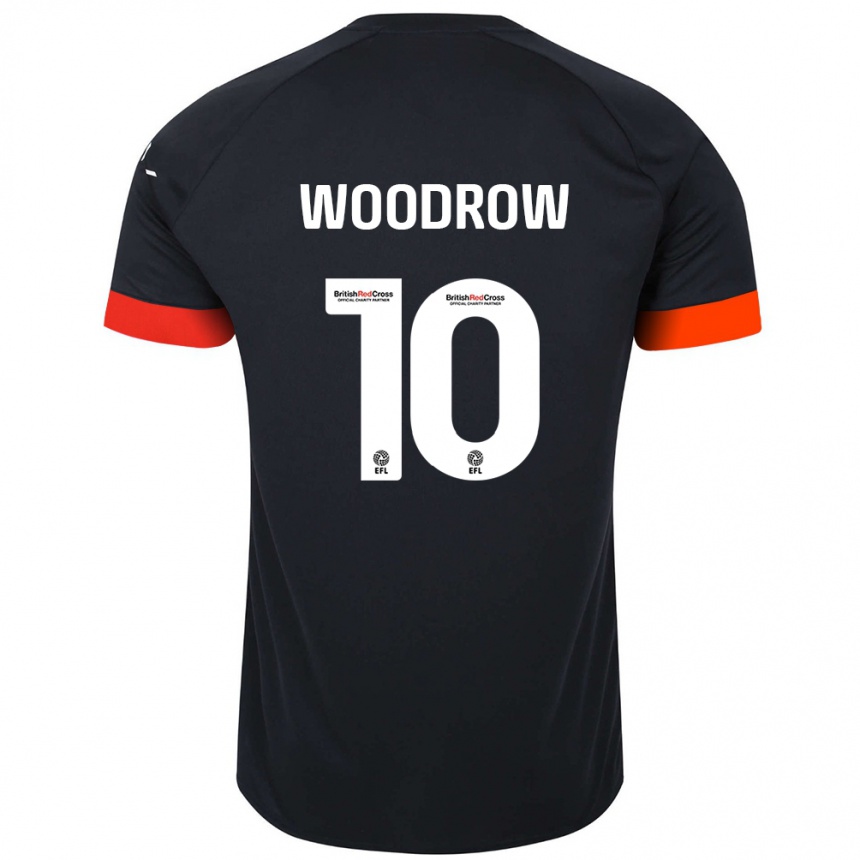 Homme Football Maillot Cauley Woodrow #10 Noir Orange Tenues Extérieur 2024/25