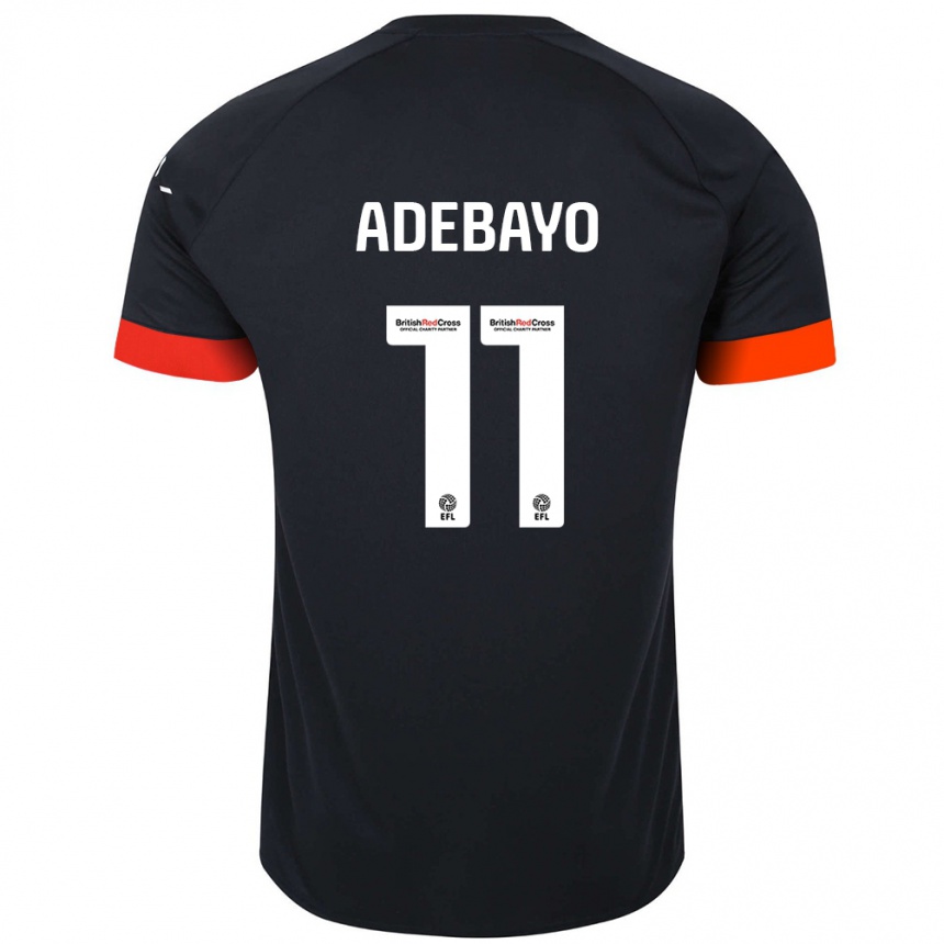 Homme Football Maillot Elijah Adebayo #11 Noir Orange Tenues Extérieur 2024/25