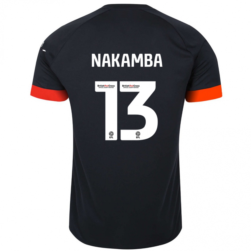 Homme Football Maillot Marvelous Nakamba #13 Noir Orange Tenues Extérieur 2024/25