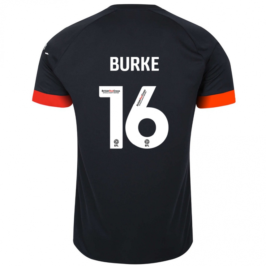 Homme Football Maillot Reece Burke #16 Noir Orange Tenues Extérieur 2024/25