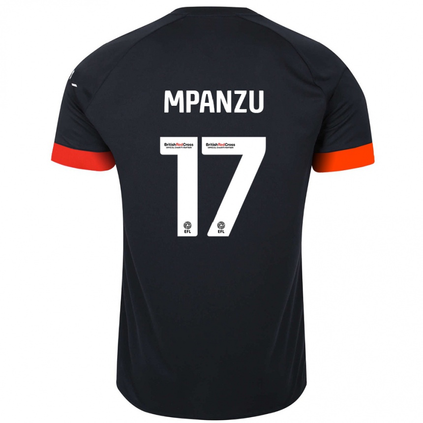 Homme Football Maillot Pelly Ruddock Mpanzu #17 Noir Orange Tenues Extérieur 2024/25