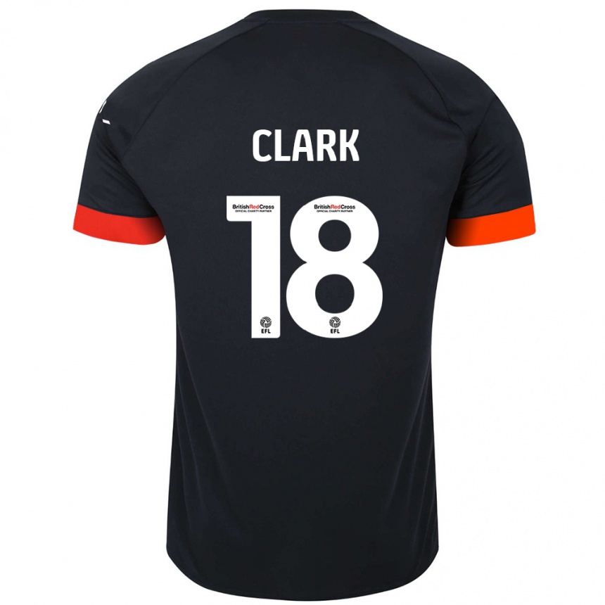 Homme Football Maillot Jordan Clark #18 Noir Orange Tenues Extérieur 2024/25