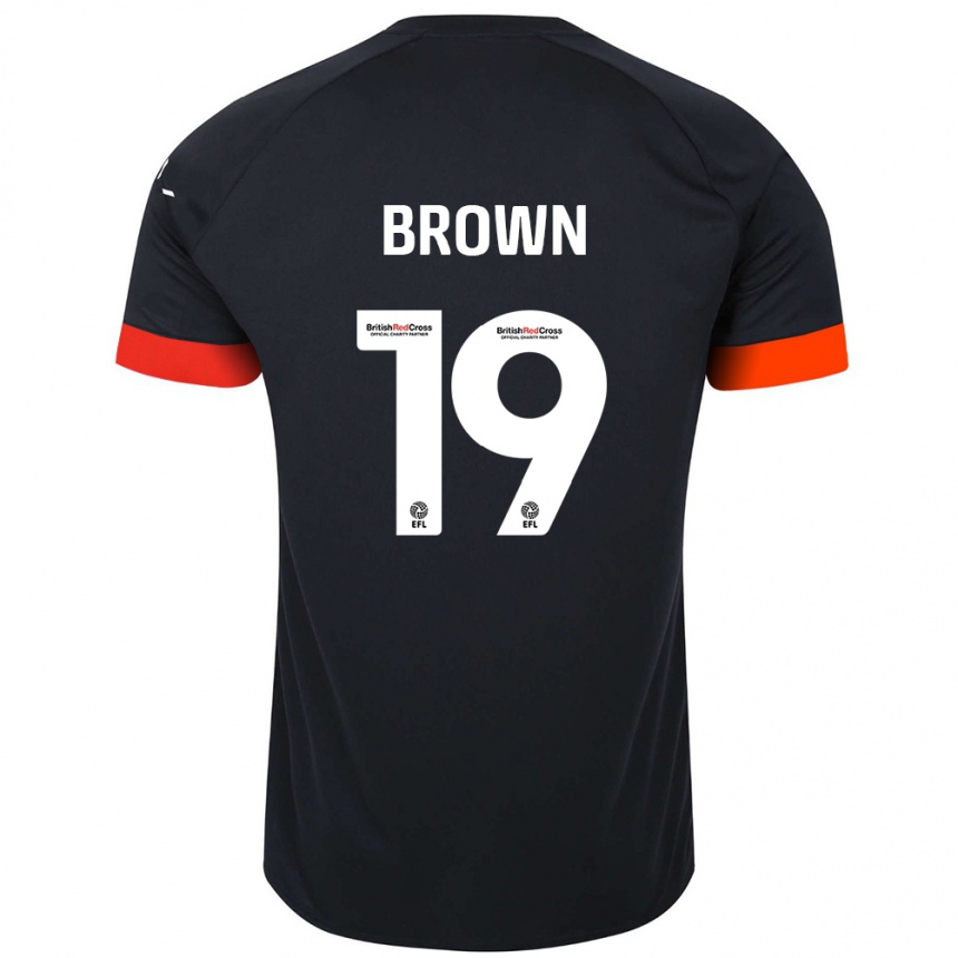 Homme Football Maillot Jacob Brown #19 Noir Orange Tenues Extérieur 2024/25