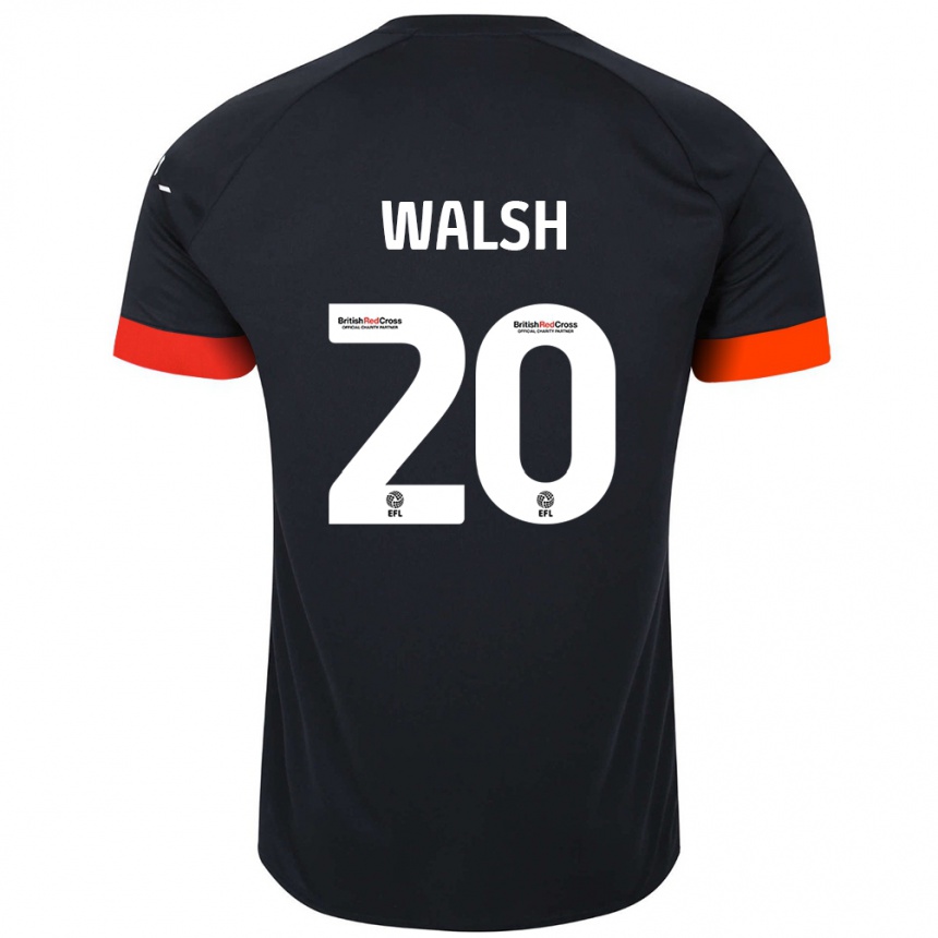 Homme Football Maillot Liam Walsh #20 Noir Orange Tenues Extérieur 2024/25