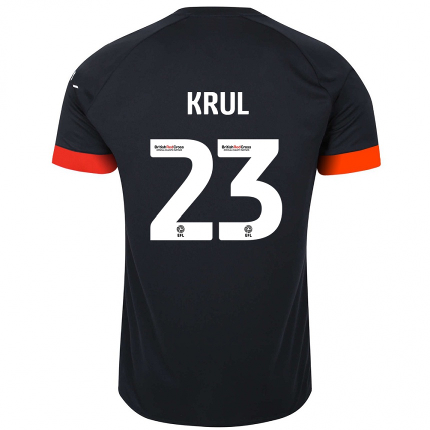 Homme Football Maillot Tim Krul #23 Noir Orange Tenues Extérieur 2024/25