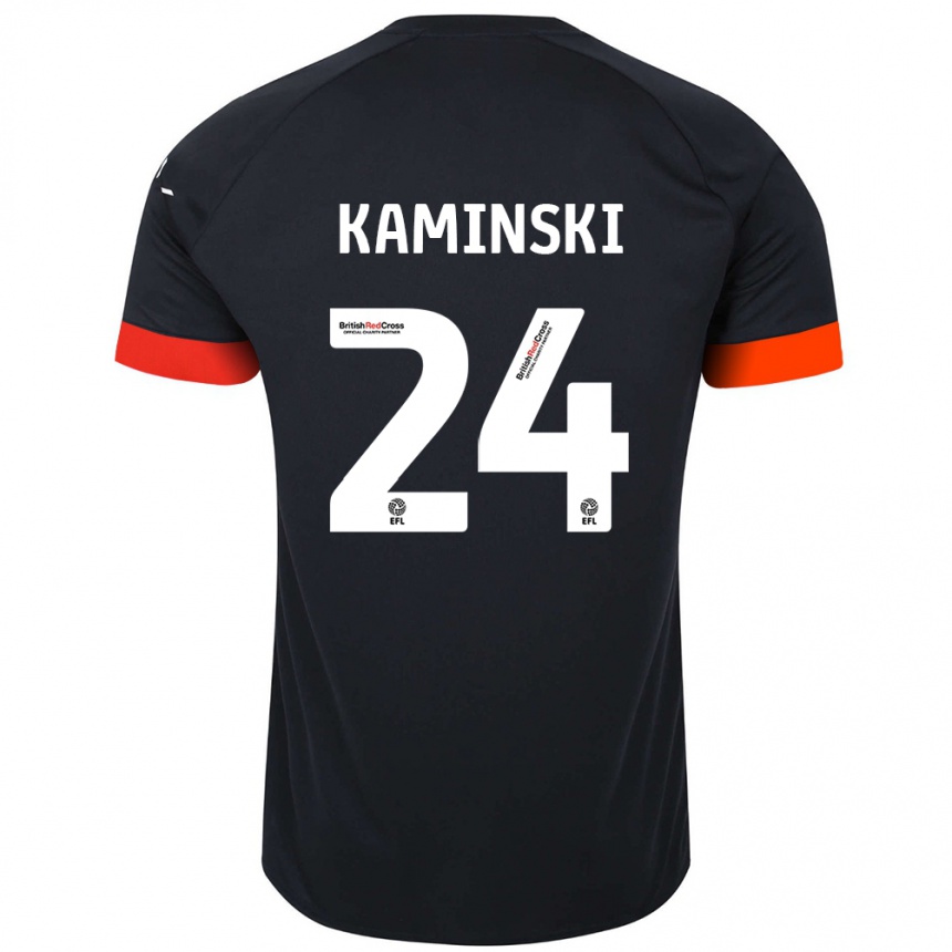 Homme Football Maillot Thomas Kaminski #24 Noir Orange Tenues Extérieur 2024/25