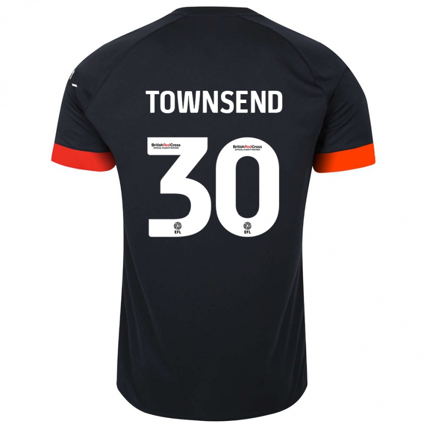 Homme Football Maillot Andros Townsend #30 Noir Orange Tenues Extérieur 2024/25