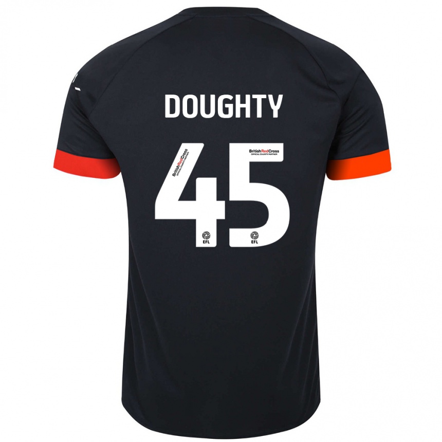 Homme Football Maillot Alfie Doughty #45 Noir Orange Tenues Extérieur 2024/25