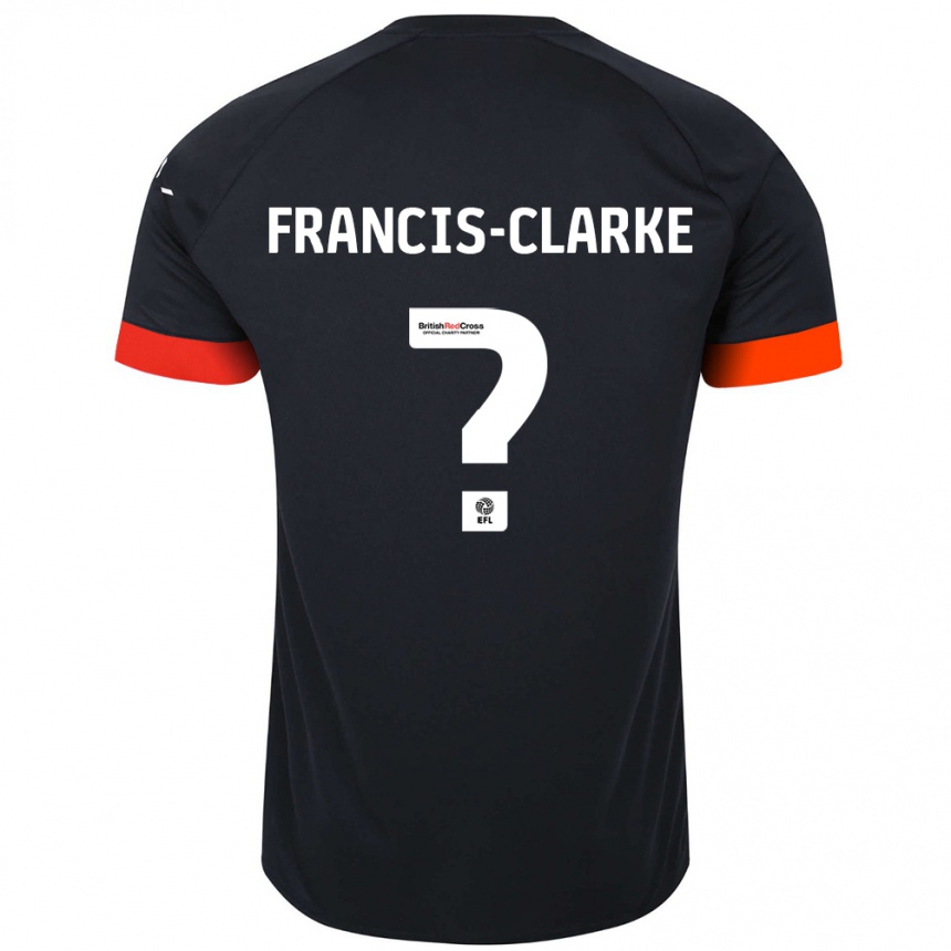 Homme Football Maillot Aidan Francis-Clarke #0 Noir Orange Tenues Extérieur 2024/25