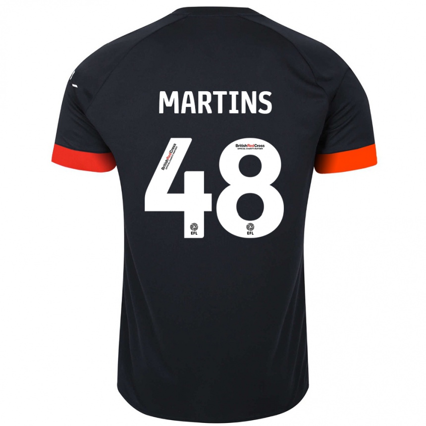 Homme Football Maillot Dominic Dos Santos Martins #48 Noir Orange Tenues Extérieur 2024/25