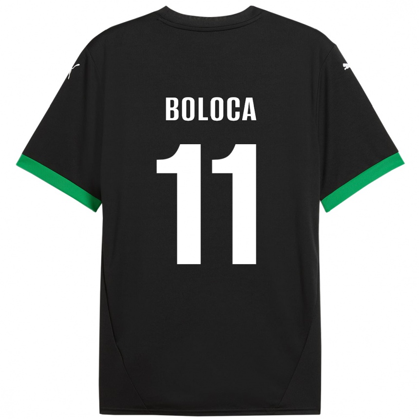 Femme Football Maillot Daniel Boloca #11 Noir Vert Foncé Tenues Domicile 2024/25