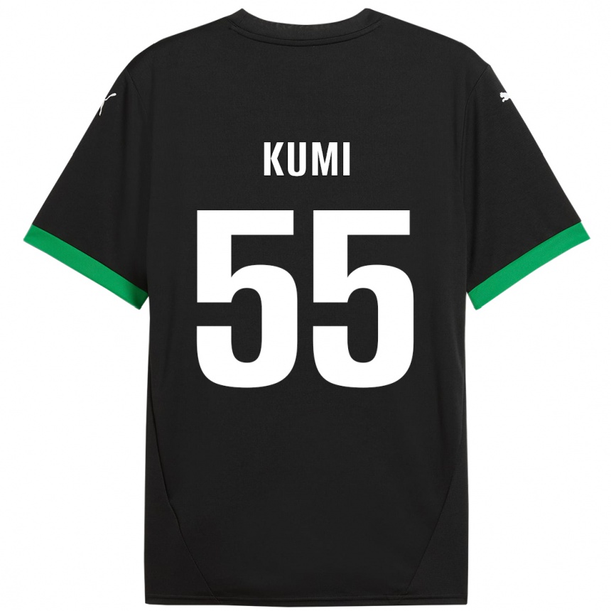 Femme Football Maillot Justin Kumi #55 Noir Vert Foncé Tenues Domicile 2024/25