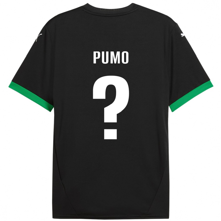 Femme Football Maillot Samuele Pumo #0 Noir Vert Foncé Tenues Domicile 2024/25