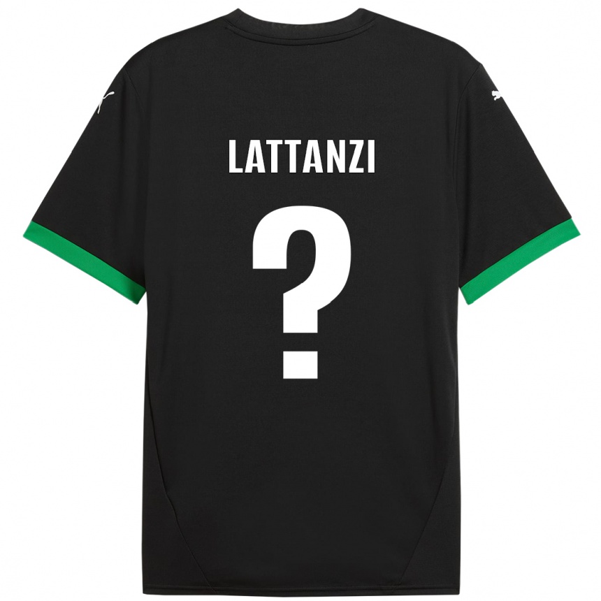 Femme Football Maillot Luca Lattanzi #0 Noir Vert Foncé Tenues Domicile 2024/25